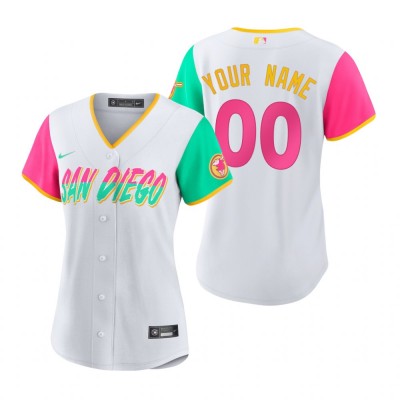 San Diego Padres Custom 2022 City Connect Women's Nike Games Jersey White
